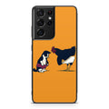 Cat Chicken Yellow Underwear Cute Galaxy S21 Ultra Case