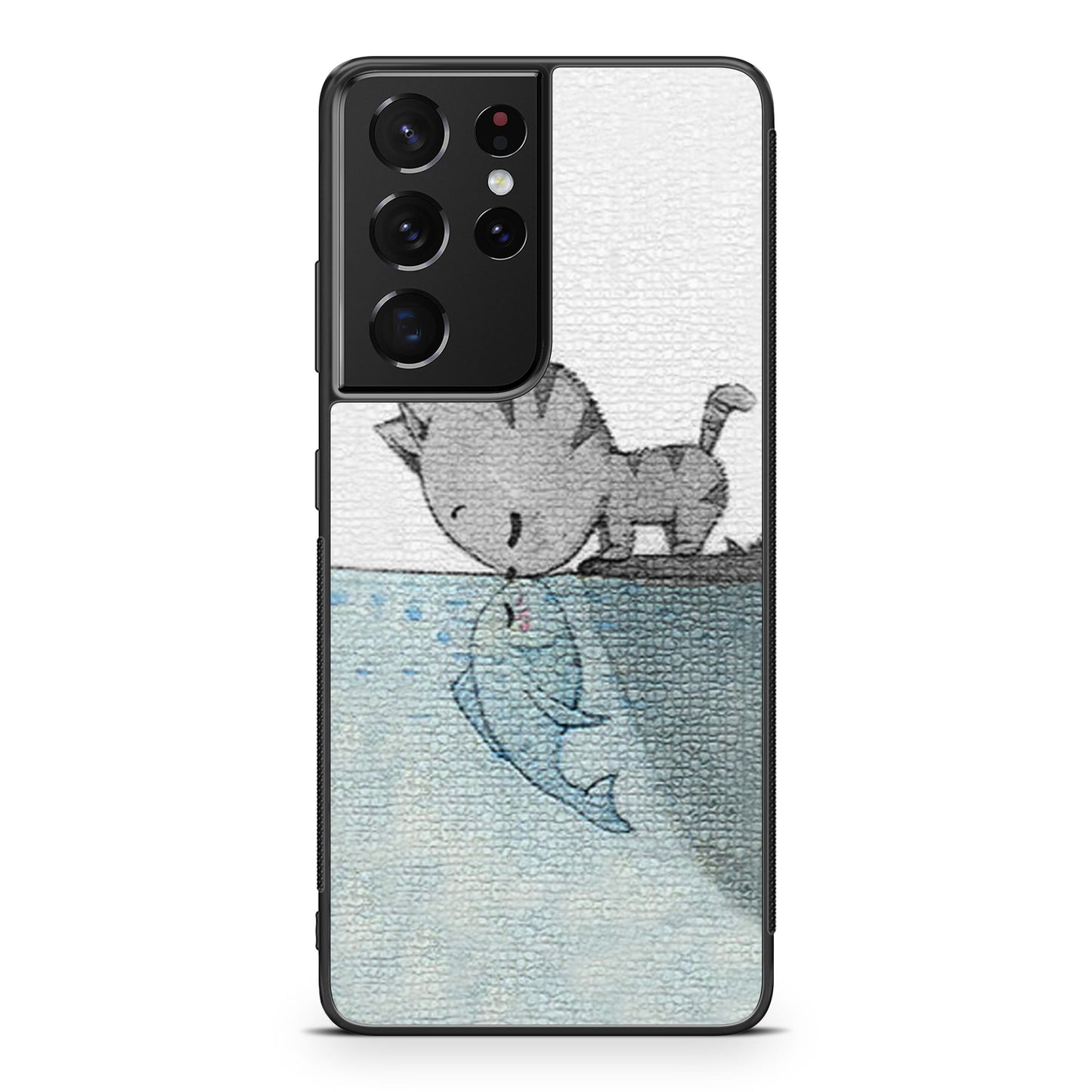 Cat Fish Kisses Galaxy S21 Ultra Case