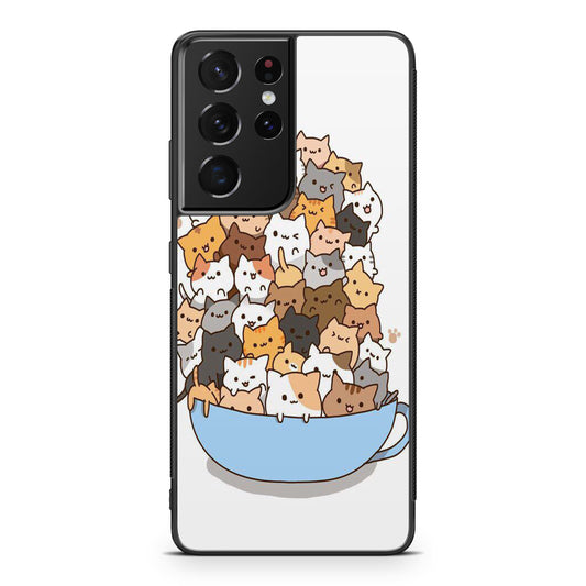 Cats on A Bowl Galaxy S21 Ultra Case