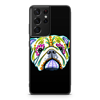 Colorful Bulldog Art Galaxy S21 Ultra Case