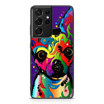 Colorful Chihuahua Galaxy S21 Ultra Case