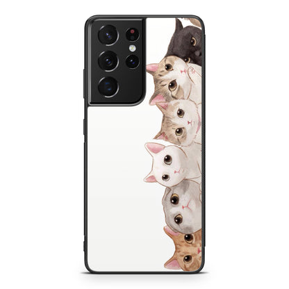Cute Cats Vertical Galaxy S21 Ultra Case