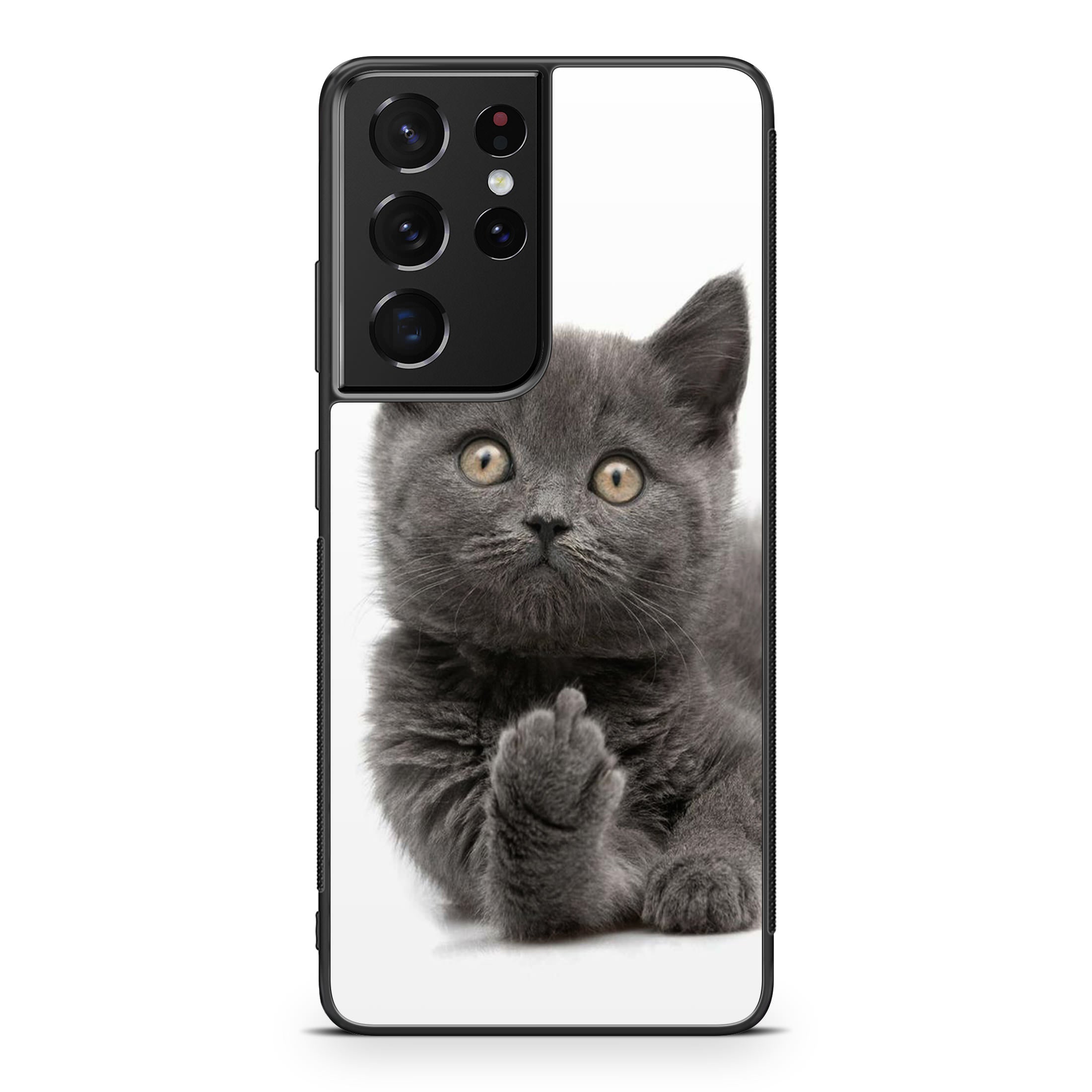 Finger British Shorthair Cat Galaxy S21 Ultra Case