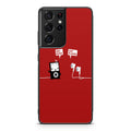 Funny Music Headphones Player Buds Galaxy S21 Ultra Case