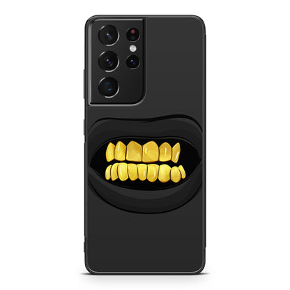 Gold Grillz Galaxy S21 Ultra Case