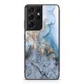 Golden Azure Marble Galaxy S21 Ultra Case