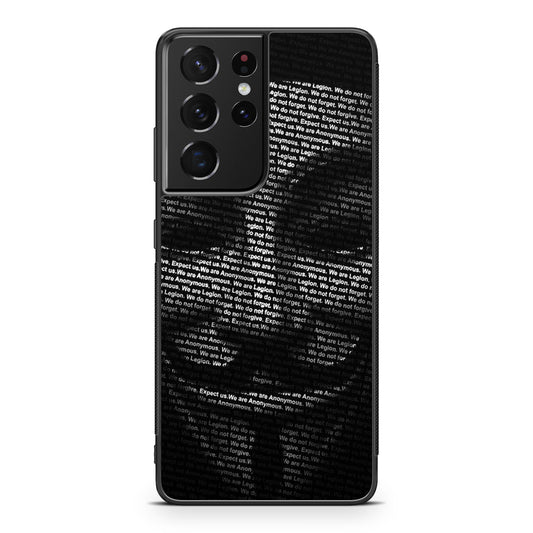 Guy Fawkes Mask Anonymous Galaxy S21 Ultra Case