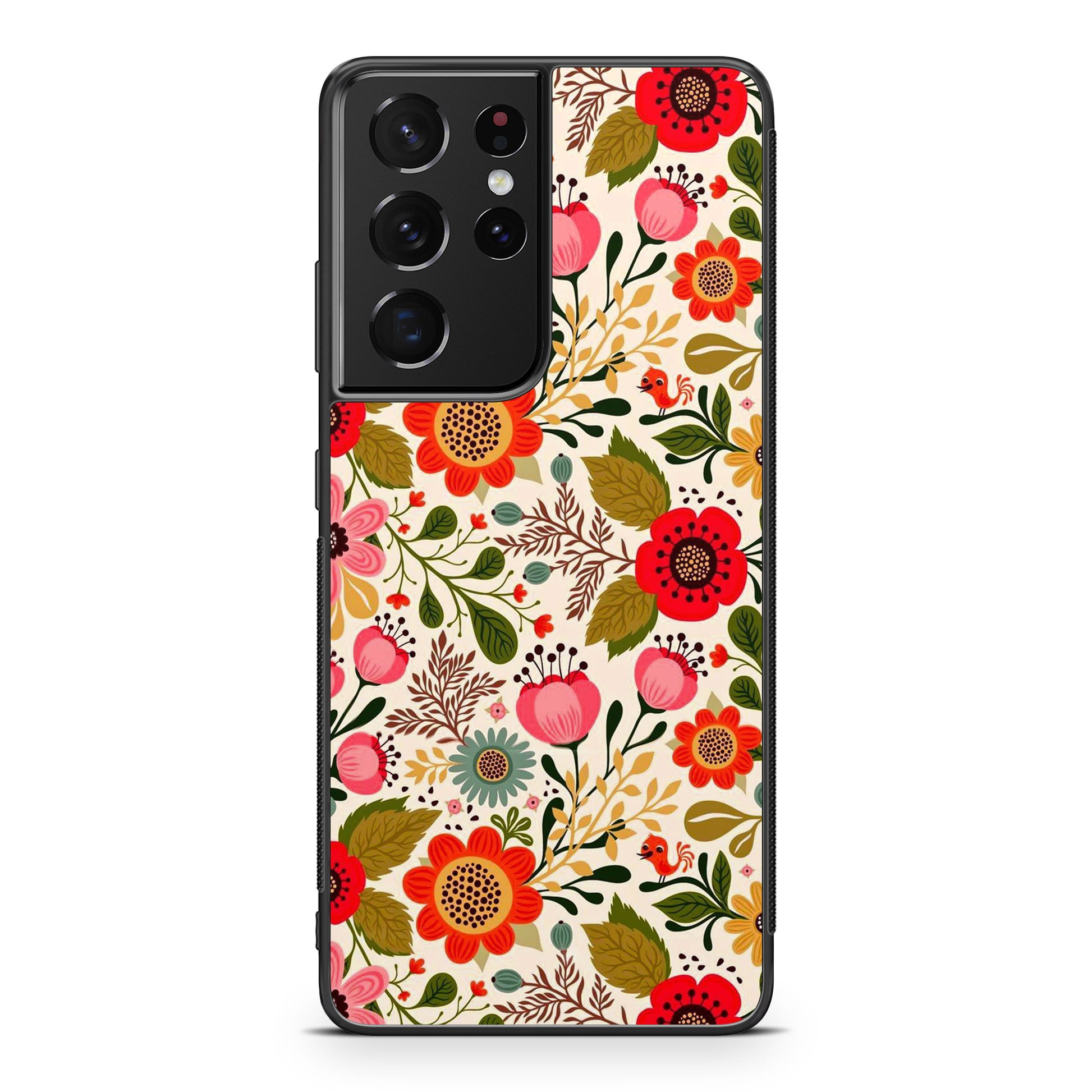Hello Spring Pattern Galaxy S21 Ultra Case