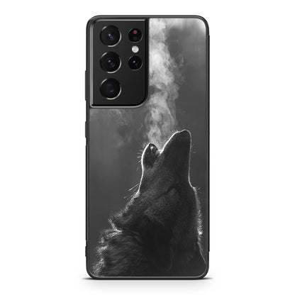 Howling Wolves Black and White Galaxy S21 Ultra Case