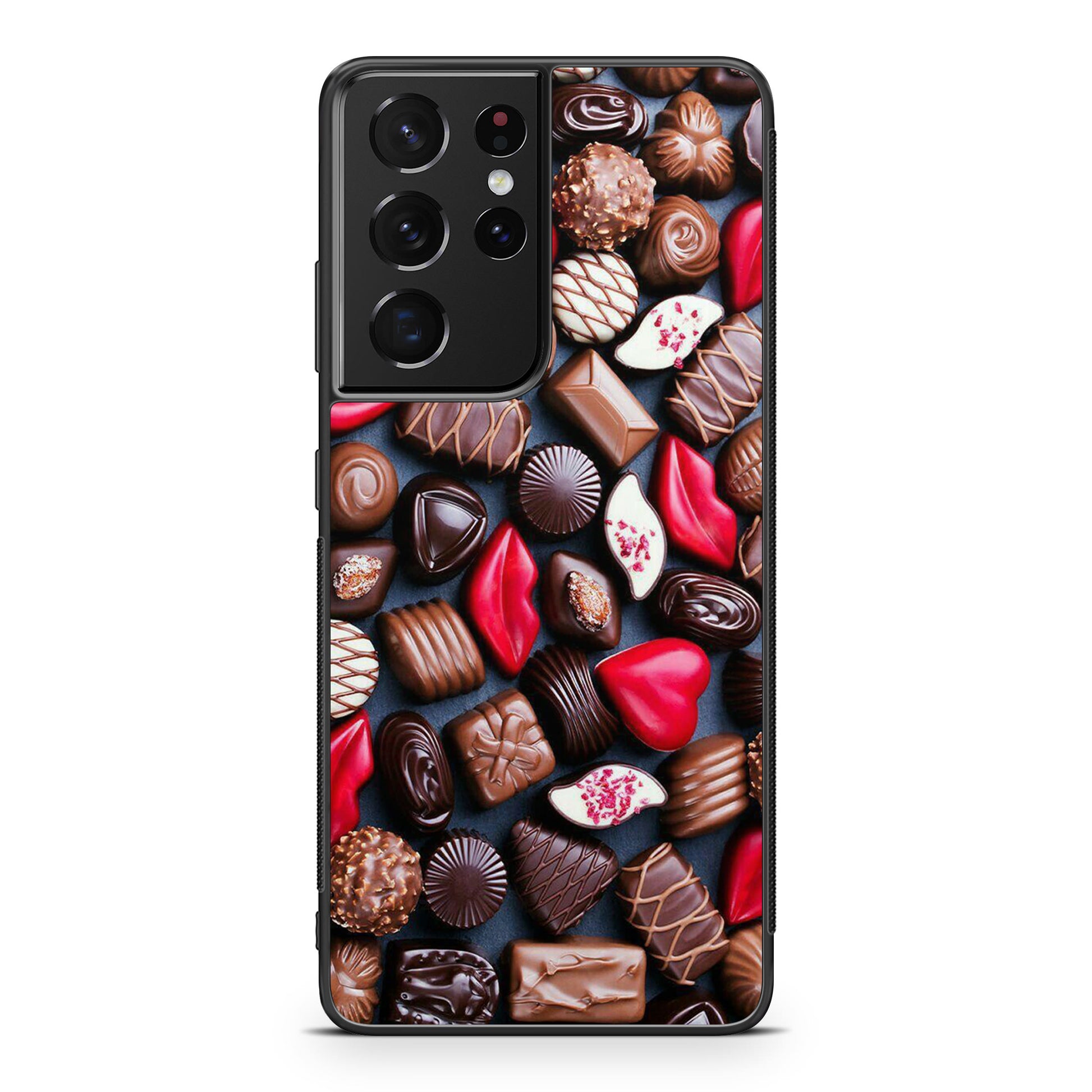 I Love Choco Pattern Galaxy S21 Ultra Case