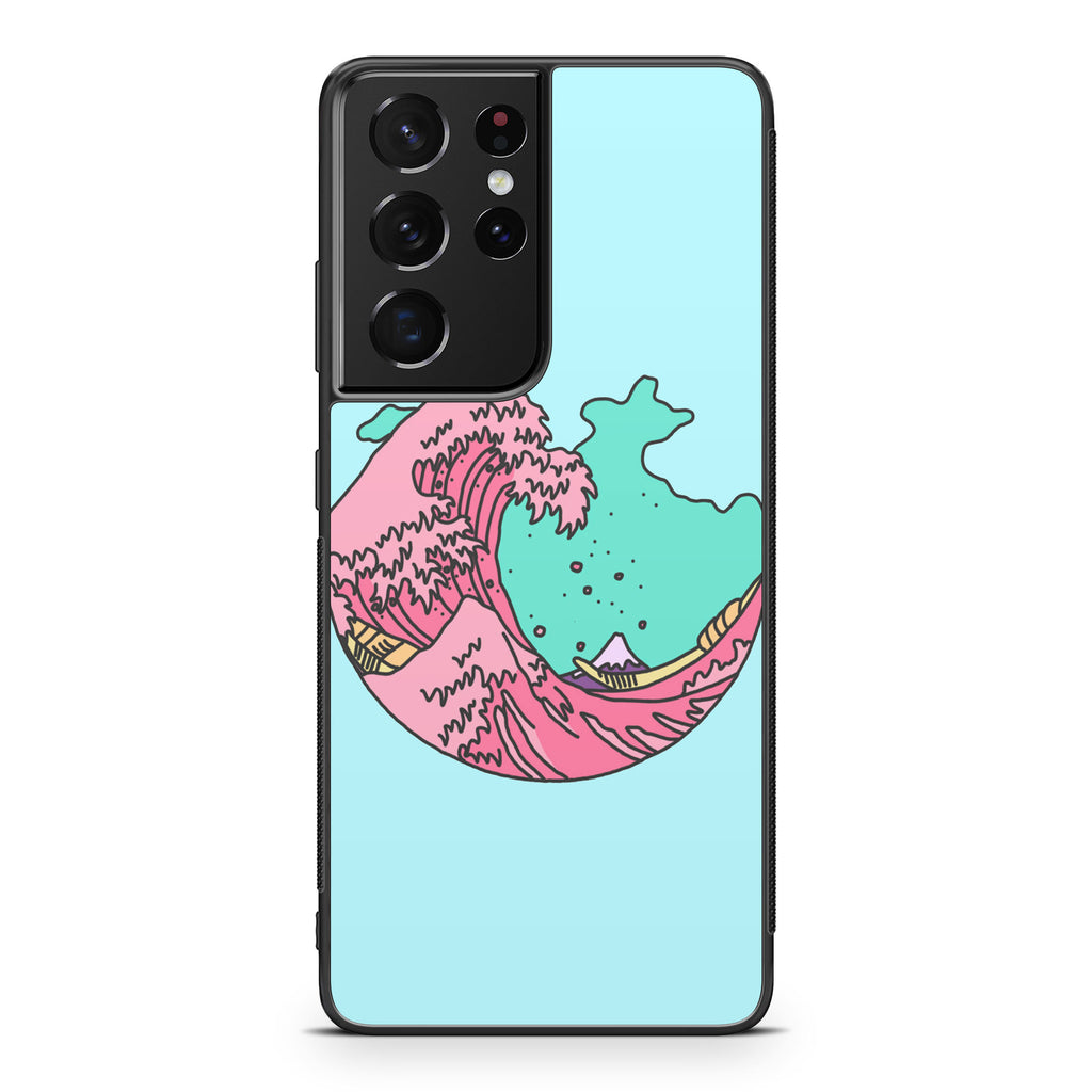 Japanese Pastel Wave Galaxy S21 Ultra Case