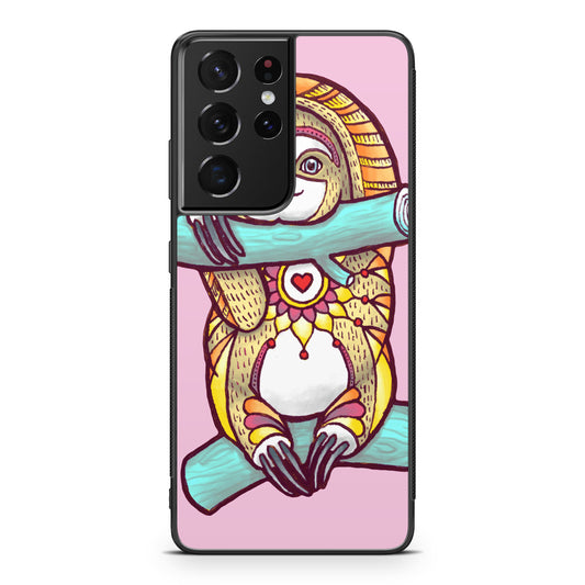 Mandala Sloth Galaxy S21 Ultra Case