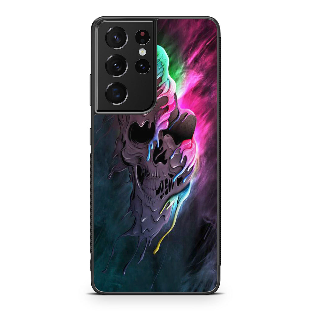 Melted Skull Galaxy S21 Ultra Case