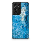 Navy Blue Marble Galaxy S21 Ultra Case