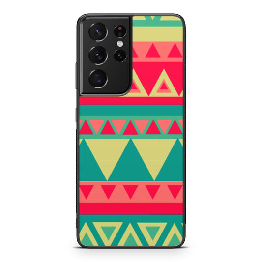 Old Aztec Pattern Galaxy S21 Ultra Case