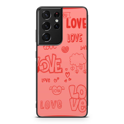 Pink Lover Galaxy S21 Ultra Case