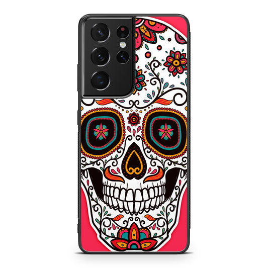 Pink Sugar Skull Galaxy S21 Ultra Case