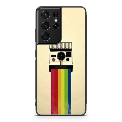 Polaroid Camera Colorful Rainbow Galaxy S21 Ultra Case