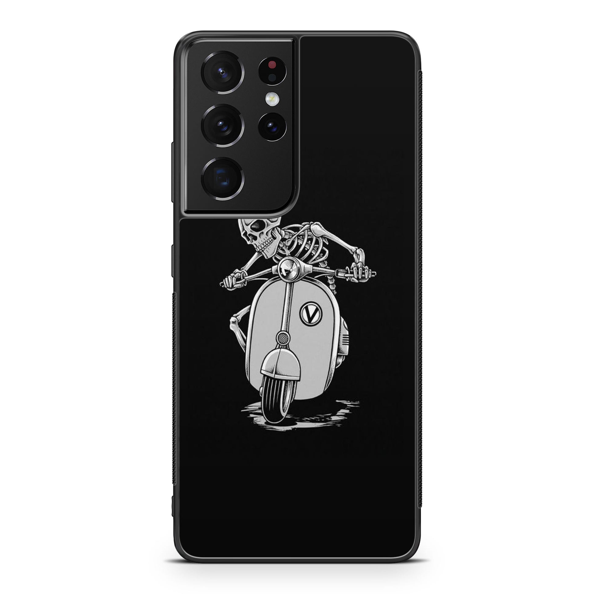 Skeleton Rides Scooter Galaxy S21 Ultra Case