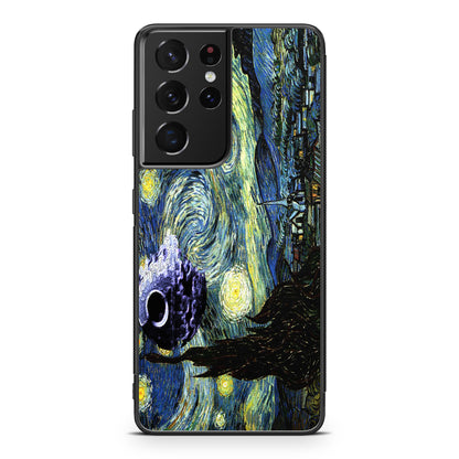 Skellington on a Starry Night Galaxy S21 Ultra Case