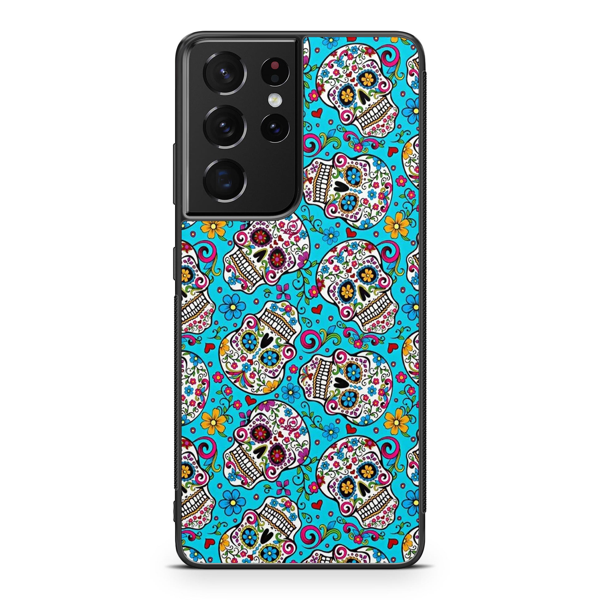 Skull Floral Sugar Galaxy S21 Ultra Case