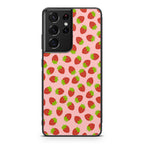Strawberries Pattern Galaxy S21 Ultra Case