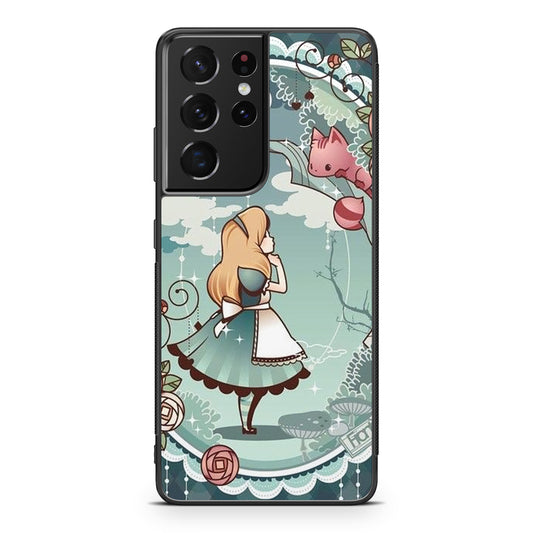 Alice And Cheshire Cat Poster Galaxy S21 Ultra Case
