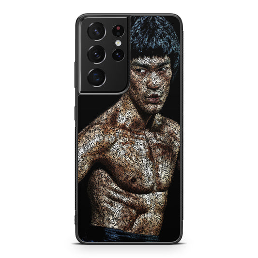Bruce Lee Typograph Galaxy S21 Ultra Case