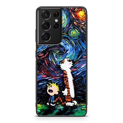 Calvin Art At Starry Night Galaxy S21 Ultra Case