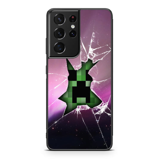 Creeper Glass Broken Violet Galaxy S21 Ultra Case