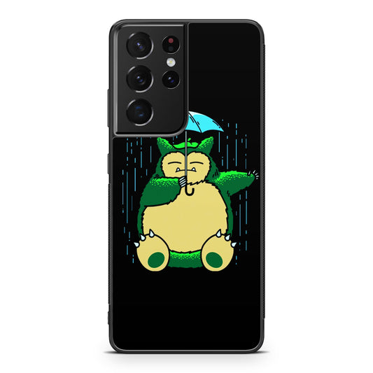 Cute Snorlax Umbrella Galaxy S21 Ultra Case