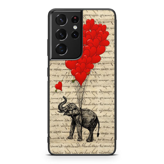 Elephant And Heart Galaxy S21 Ultra Case