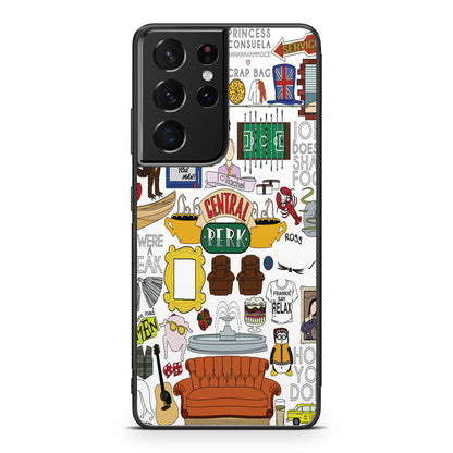 Friends TV Show Central Perk Sticker Galaxy S21 Ultra Case