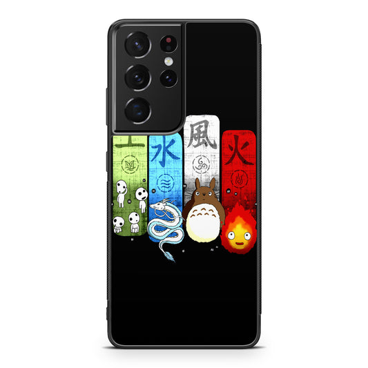 Ghibli Elemental Charms Galaxy S21 Ultra Case