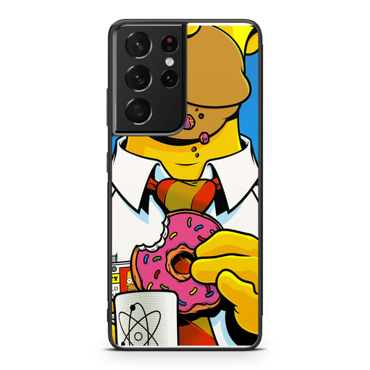 Homer Eats Donut Galaxy S21 Ultra Case
