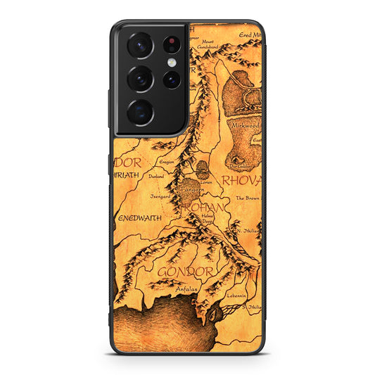 Middle Earth Map Hobbit Galaxy S21 Ultra Case
