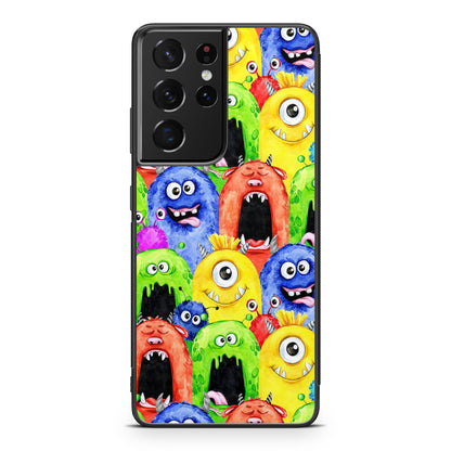 Monster Watercolor Art Galaxy S21 Ultra Case