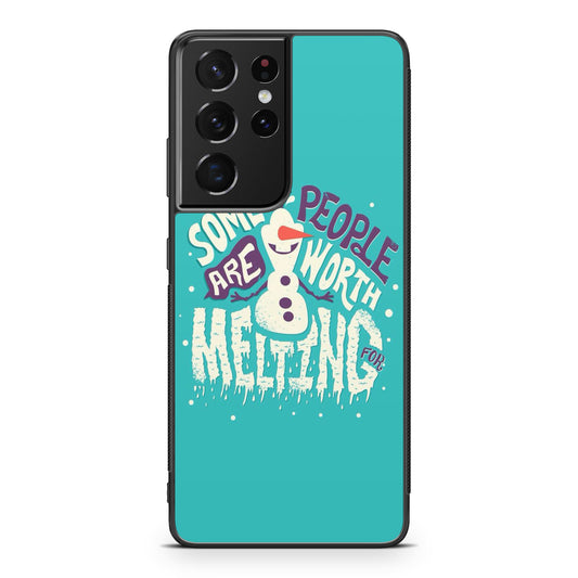 Olaf Frozen Is Melting Galaxy S21 Ultra Case