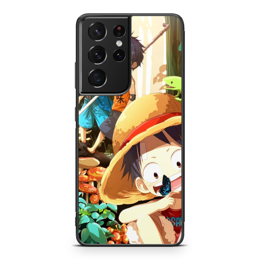 One Piece Little Sabo Ace Luffy Cute Galaxy S21 Ultra Case