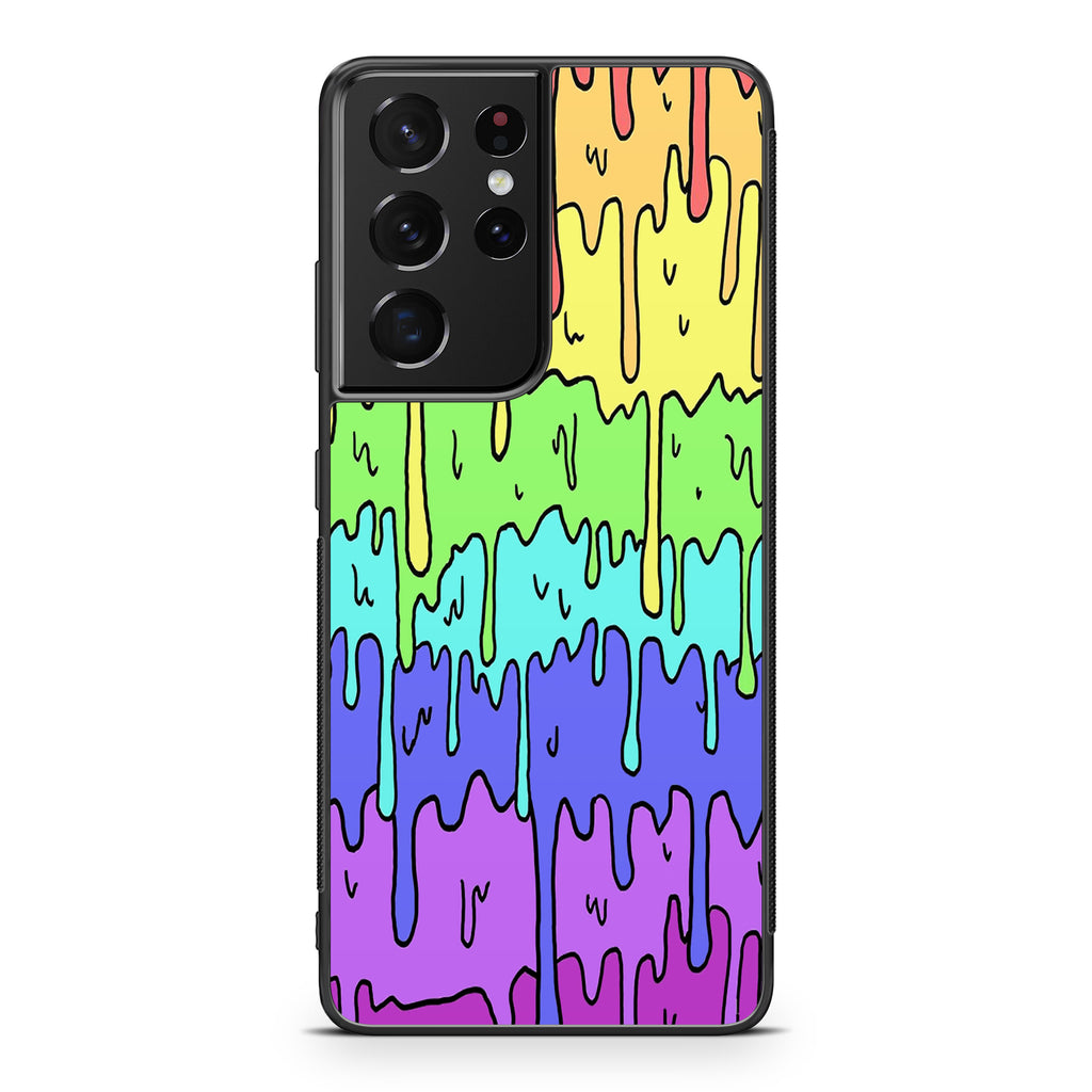 Pastel Kawaii Melting Rainbow Galaxy S21 Ultra Case