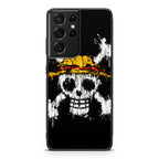 Straw Hat Pirate Logo Paint Galaxy S21 Ultra Case