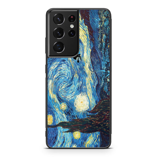 Witch Flying In Van Gogh Starry Night Galaxy S21 Ultra Case