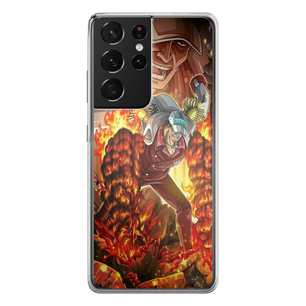 Akainu Exploding Volcano Galaxy S21 Ultra Case