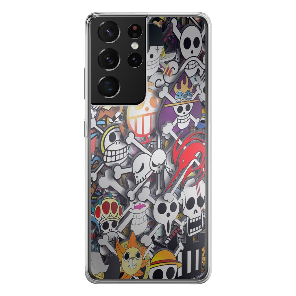 All Pirate Symbols One Piece Galaxy S21 Ultra Case