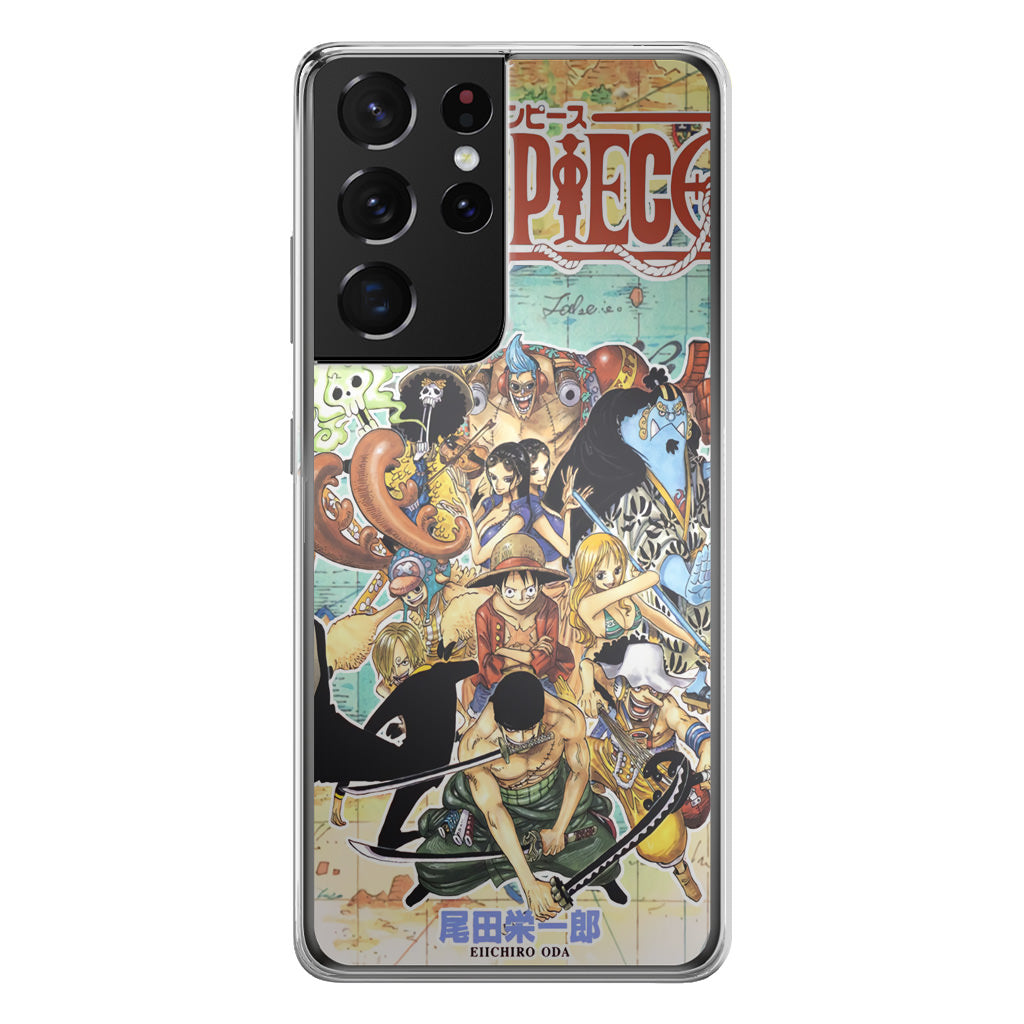 One Piece Comic Straw Hat Pirate Galaxy S21 Ultra Case