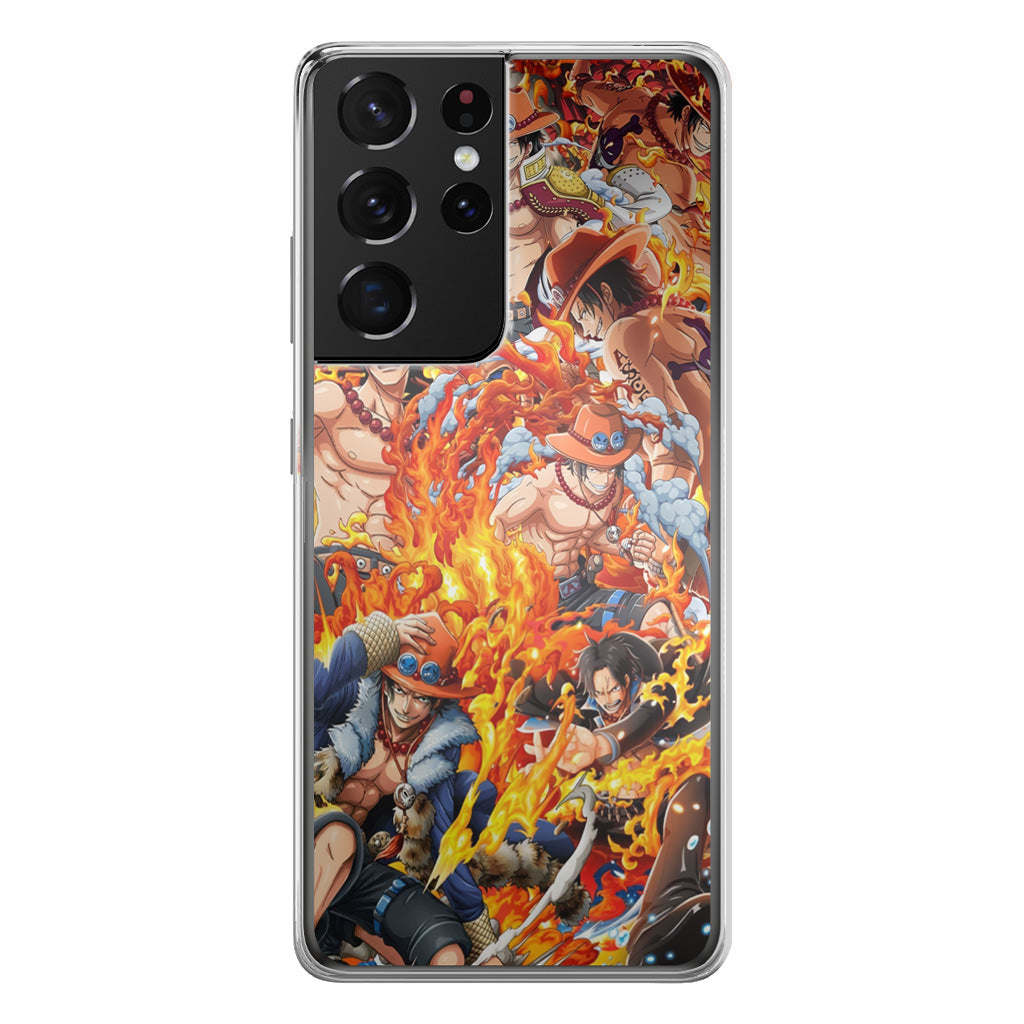 Portgas D Ace Collections Galaxy S21 Ultra Case
