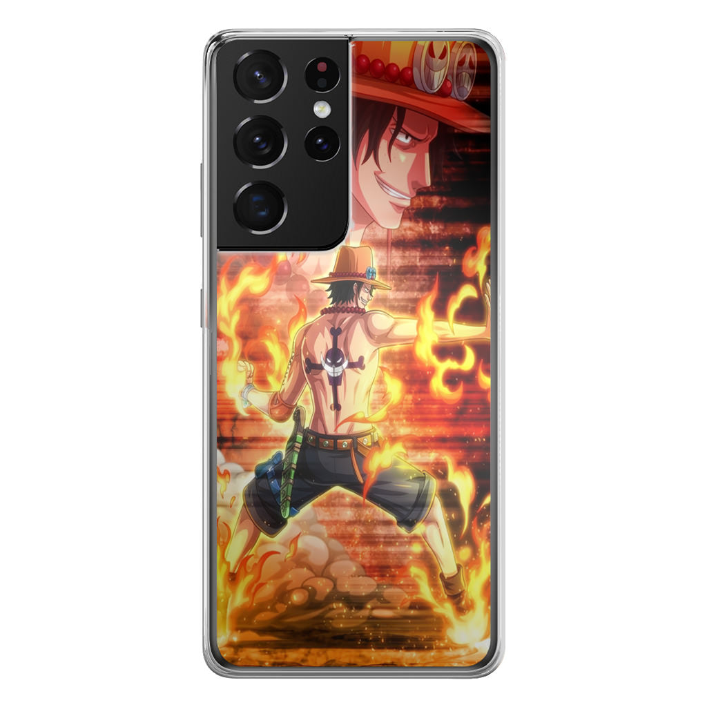 Portgas D Ace One Piece Galaxy S21 Ultra Case