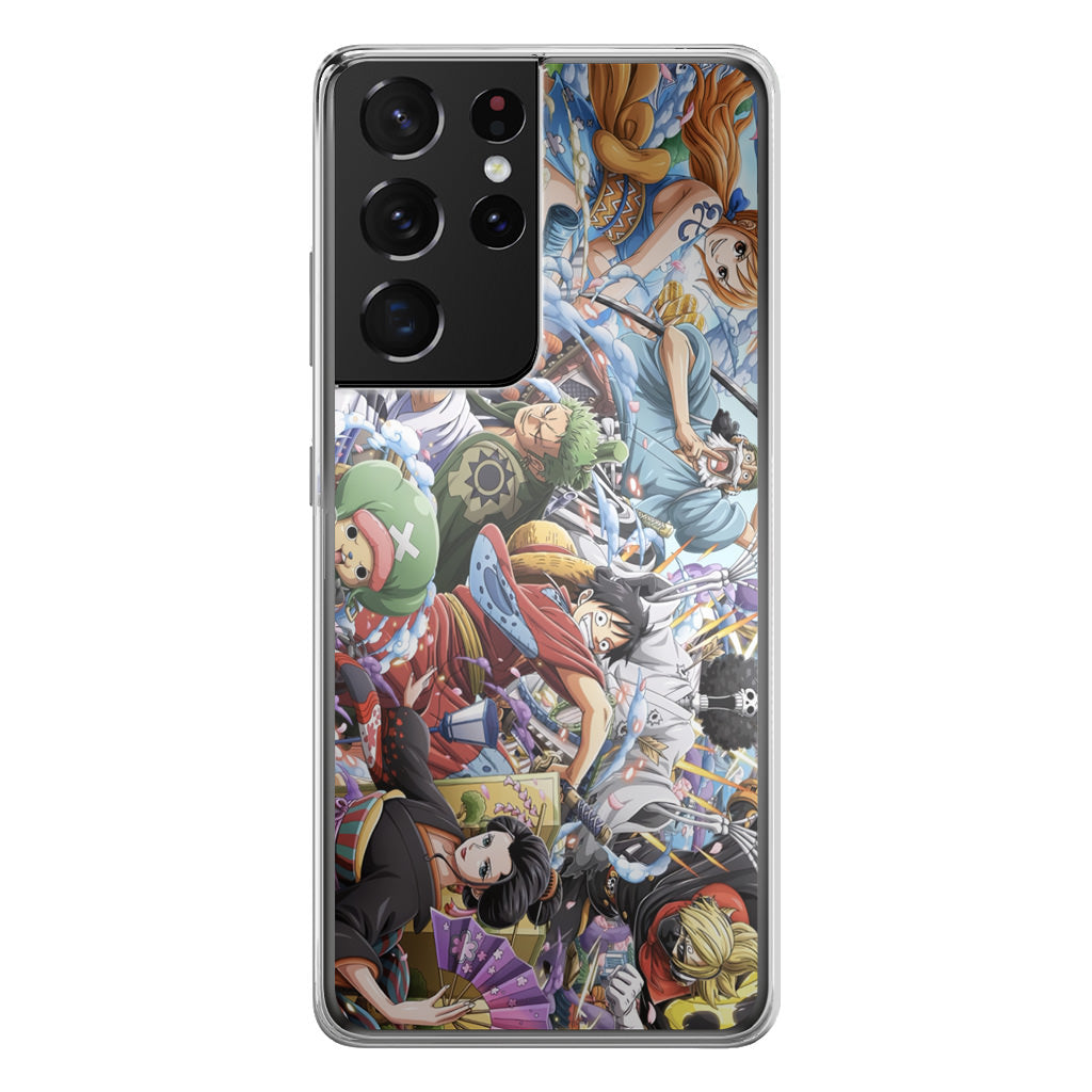 Straw Hat Pirates Arc Wano Galaxy S21 Ultra Case