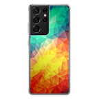 Abstract Multicolor Cubism Painting Galaxy S21 Ultra Case