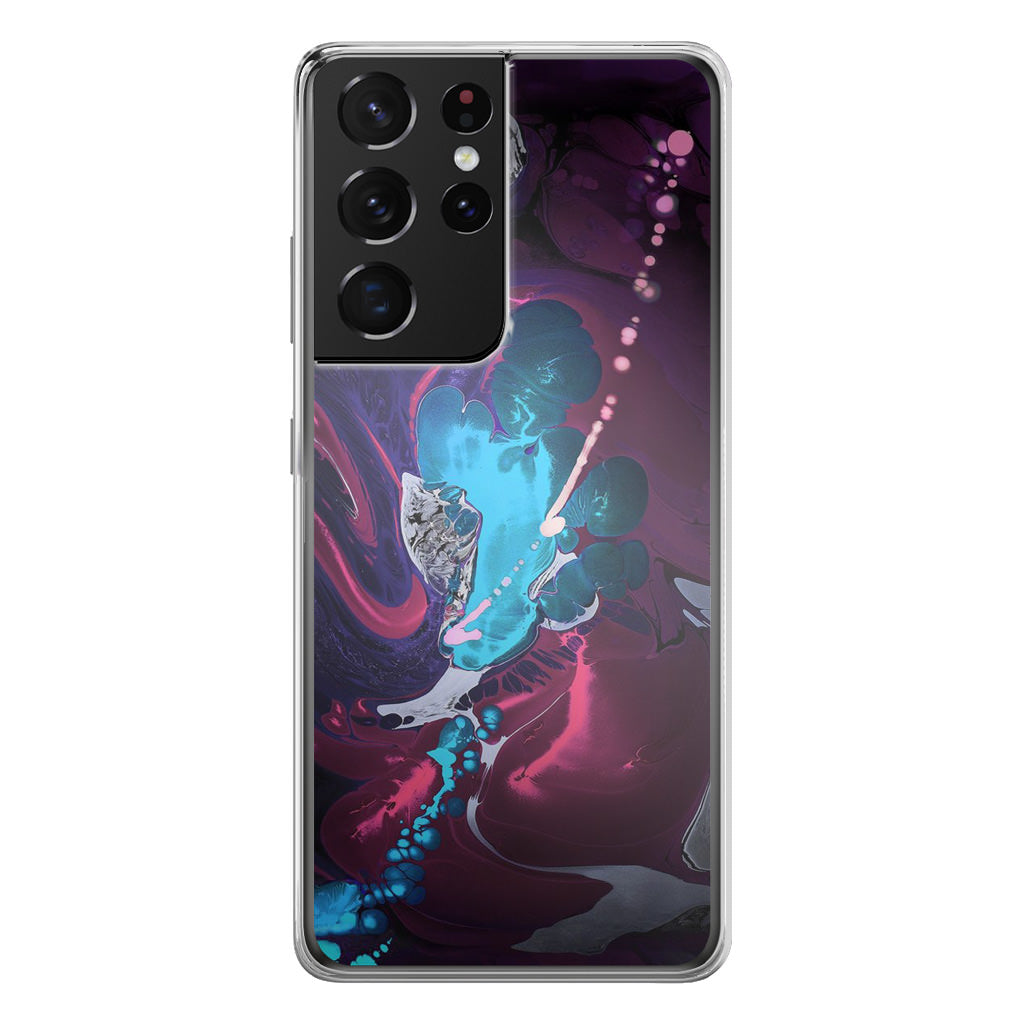 Abstract Purple Blue Art Galaxy S21 Ultra Case